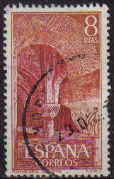 ESPAÑA 1974 2230 Sello Monasterio de Leyre Cripta usado Espana Spain Espagne Spagna Spanje Spanien 